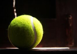 green lawn tennis ball