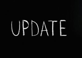 update lettering text on black background