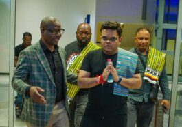 Zimbabwe Cricket Tavenngwa Mukuhlani with ICC's Jay Shah at Harare Sports Club
