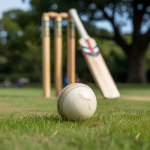White Ball Cricket ideogram ai