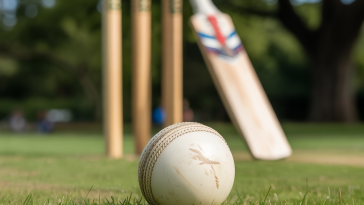 White Ball Cricket ideogram ai